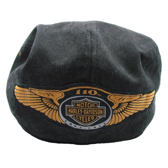 Harley Davidson 110th Anniversary Newsboy Hat Cap Engineer Ivy